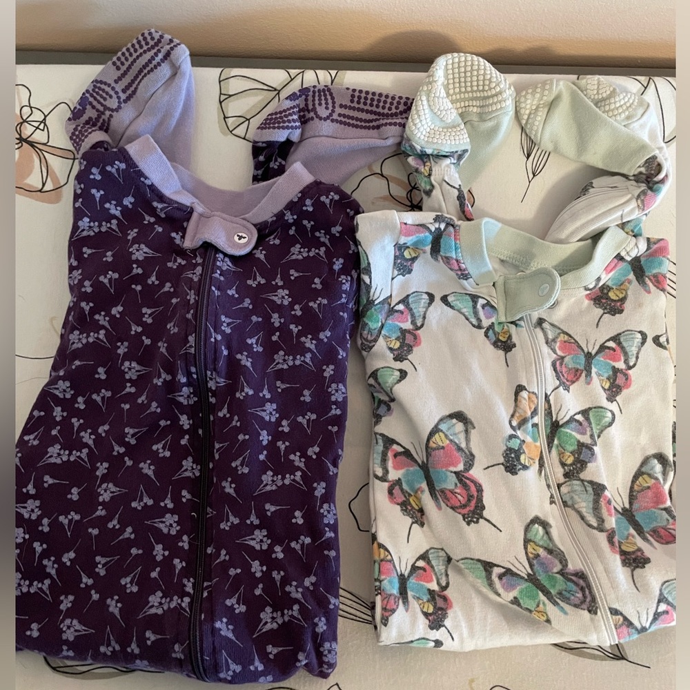 2 Burts Bees PJ zippies